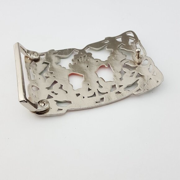 Rectangular Color Enamel Belt Buckle - Picture 3 of 4